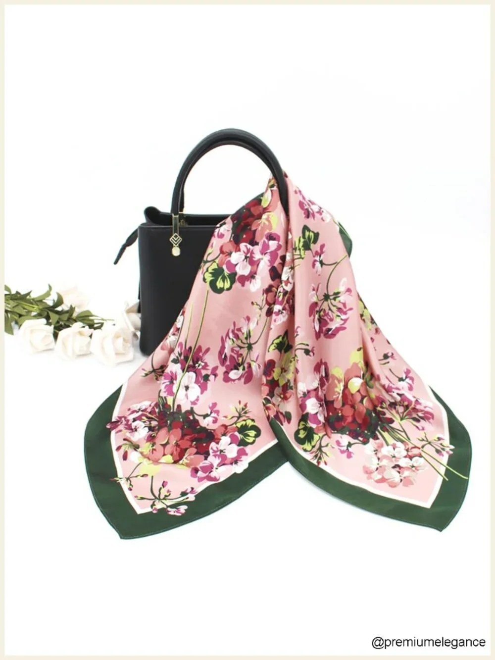 100% Mulberry Silk Square Scarf 25.6
